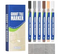Stylo Peinture pour Joints - Marqueur de Couleur pour Joints 6 Pièces - Étanche Pour Salle De Bain Cuisine Terrasse Sol Mur Balcon Appartement Professionnel