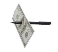 Stylo pénétrant : stylo magique de 17 cm à travers le dollar, objets applicables | Crayon trompeur de gros plan pour magicien avec facilité, astuce pénétrante de billet de dollar pour magiciens