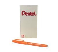 Stylo Pentel Arts Sign Pen Touch Fude, pointe pinceau, encre orange, bo te de 12 (SES15C-F)