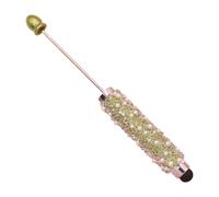 Stylo perlé Stylos à perles en métal Perles colorées Stylos à bille perlée perlé pour les adolescents Bureaux Fournitures scolaires Beaded Roller Ball