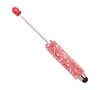 Stylo perlé Stylos à perles en métal Perles colorées Stylos à bille perlée perlé pour les adolescents Bureaux Fournitures scolaires Beaded Roller Ball