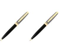 Stylo personnalisé initiale Black & Gold - L - Draeger (Lot de 2)