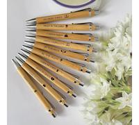 Stylo Personnalisé Mariage Pour Invites Cadeau Stylo A Bille Bambou Personnalisé Avec Gravure Prenom Stylos à Bille Rétractable Noir Cadeau Maitresse D'école Fin D'année Stylo Personnalisé (lot 100)