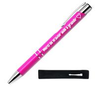 Stylo personnalisé "Merci de m'avoir aidé à grandir", cadeau fin d'année scolaire maîtresse d'école ou nounou, Stylo métal Rose stylo avec gravure, remerciement, cadeau maitresse original et chic