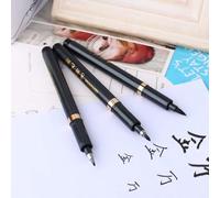 Stylo Pinceau à encre - 3 tailles Noir Japonais Chinois Calligraphie Stylo pour Débutants Écriture, Lettrage, Signature, Illustration, Design (Lot de 3)