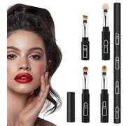 Stylo pinceau de maquillage multifonction convertible 4 en 1 - Applicateur de rouge à lèvres rétractable, fard à paupières, pinceau pour le visage en poudre douce, kit de voyage cosmétique compact | O