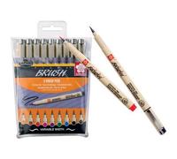 Stylo pinceau PIGMA BRUSH, étui de 9, assorti