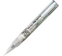 Stylo Pinceau Zig Blanc Ultra Fin, Idéal Pour Les Points Forts Dans Les Illustrations Et Les ?Uvres D'art De Manga, Pointe Pinceau Ultra Fine Conçue Pour Produire Des Lignes Fines, Pour Les