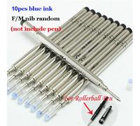Stylo Plume À Bille Classique En Résine Noire,Msk-Mb 163,Remplissage De Piston 145/149,Plume Monte 4810,Fenêtre De Vue,Luxe - Type 10pcs Blue Refills #B