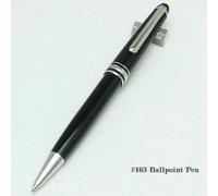 Stylo Plume À Bille Classique En Résine Noire,Msk-Mb 163,Remplissage De Piston 145/149,Plume Monte 4810,Fenêtre De Vue,Luxe - Type 163 Ballpoint Pen #C