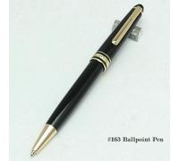 Stylo Plume À Bille Classique En Résine Noire,Msk-Mb 163,Remplissage De Piston 145/149,Plume Monte 4810,Fenêtre De Vue,Luxe - Type 163 Ballpoint Pen #E