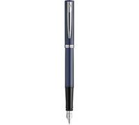 Stylo plume à encre bleue Waterman Impression Pointe moyenne Noir et Doré Bleu Marine et Gris