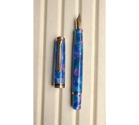 Stylo Plume À Piston Acrylique Lisse Admok M800,Bock Allemand,Schmidt Soft No.6,Plume 35 -,Encreur,Copie Pelikan,Cadeau D'écriture Pour Étudiants - Type Deep Blue-Schmidt M(0.7mm)