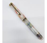 Stylo Plume À Piston Acrylique Lisse Admok M800,Bock Allemand,Schmidt Soft No.6,Plume 35 -,Encreur,Copie Pelikan,Cadeau D'écriture Pour Étudiants - Type Pink White-Schmidt B(1.0mm)