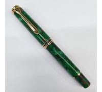 Stylo Plume À Piston Acrylique Lisse Admok M800,Bock Allemand,Schmidt Soft No.6,Plume 35 -,Encreur,Copie Pelikan,Cadeau D'écriture Pour Étudiants - Type Green-Schmidt M(0.7mm)