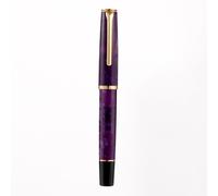 Stylo Plume À Piston N12 En Résine Acrylique,Plume Extra Fine,Belle Écriture,Cadeau D'acquisition,6 Couleurs,14 Dian,Style - Type Purple-F(0.5mm)