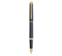 Waterman Stylo plume Hémisphère noir mat, attributs or fin 23K, plume moyenne, coffret cadeau