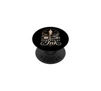 Stylo Plume à Pointe pour Amoureux de Journal, Ventilateur Vintage alimenté par Ink PopSockets PopGrip Adhésif
