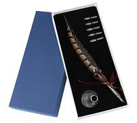 Stylo plume antique Stylo plume Quill Set avec pointe de stylo en alliage pour écrire, dessiner et présenter, comprend un coffret cadeau et un porte-stylo (style 7 + 5 pointes de stylo + porte-stylo)