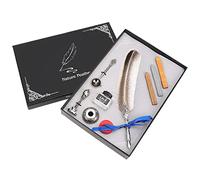 Stylo plume calligraphie, 5 pointes interchangeables, plume vintage - écriture fluide et précise, design antique élégant, idéal pour amateurs et artistes passionnés (Tapez 1)