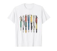 Stylo plume Collector Lover Retro Vintage Plume Splatter T-Shirt