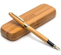 Stylo Plume De Bambou - La Texture De Bambou Naturel¿Unique En Son Genre Un Bambou Stylo - 100% Fabriqué À La Main, Bon Cadeau Pour Les