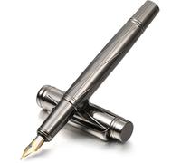 Stylo-plume de luxe en métal à pointe fine ultra résistant compatible avec cartouches d'encre de 3,4 mm, stylo de calligraphie