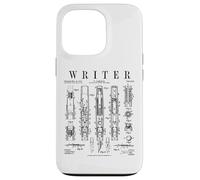 Stylo Plume écrivain auteur romancier Livre Vintage Verni Coque pour iPhone 13 Pro