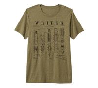Stylo Plume écrivain auteur romancier Livre Vintage Verni T-Shirt Haut de Gamme