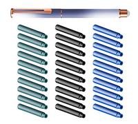 Stylo plume effaçable avec 30 cartouches d'encre pointe de 0,38 mm en métal pour recharge d'encre absorbeur d'encre pour étudiant de luxe