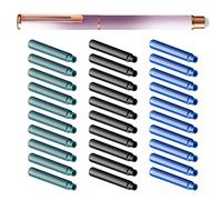 Stylo plume effaçable avec 30 cartouches d'encre pointe de 0,38 mm en métal pour recharge d'encre absorbeur d'encre pour étudiant de luxe