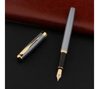 Stylo Plume En Métal 388 De Haute Qualité,Fournitures Scolaires Et De Bureau,Encre Noire Et Dorée,Cadeau Pour Étudiant - Type Sky Blue-Bend Nib