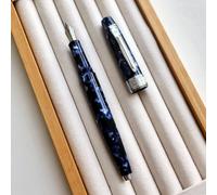 Stylo Plume En Résine Van Gogh Starry Sky Pour Étudiants,Écriture Lisse,Beau Cadeau D'affaires,Porte-Stylo En Métal - Type Deep Blue-M(Resin Pen Holder)