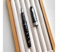 Stylo Plume En Résine Van Gogh Starry Sky Pour Étudiants,Écriture Lisse,Beau Cadeau D'affaires,Porte-Stylo En Métal - Type Brown Grey-F(Metal Pen Holder)