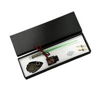 Stylo plume en verre et encre avec porte-stylo, pointe remplaçable pour les femmes débutantes, l'écriture artistique, cadeau de Noël, outil d'écriture élégant