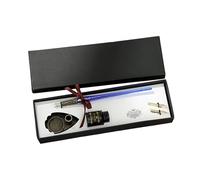 Stylo plume en verre et encre avec porte-stylo, pointe remplaçable pour les femmes débutantes, l'écriture artistique, cadeau de Noël, outil d'écriture élégant