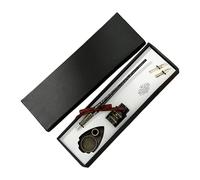 Stylo plume en verre et encre avec porte-stylo, pointe remplaçable pour les femmes débutantes, l'écriture artistique, cadeau de Noël, outil d'écriture élégant