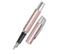 Stylo plume ergonomique pour l'école - ONLINE Campus Diamond Rose - plume iridium M (moyenne) robuste, utilise des cartouches d'encre standard, rechargeable, pour filles/garçons/adultes