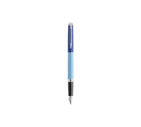Stylo plume Hémisphère, laque bleue, finition palladium, plume fine en acier inoxydable, coffret cadeau