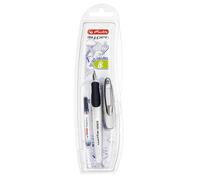 herlitz Stylo plume my.pen, plume: L, blanc / noir/noir Noir G