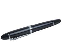 Stylo plume Jinhao 159 noir brillant avec une large plume d'argent
