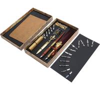 Stylo plume - Kit calligraphie écriture dessin Quill Dip Kit Vintage Art Craft CollectionsSp248006r vin rouge