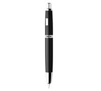 Stylo-plume Majohn A1 Press, plume rétractable extra fine en métal, stylo à encre noire vive avec convertisseur pour l'écriture (Version sans clip)