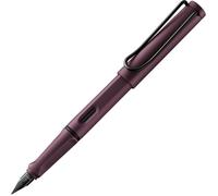 Lamy Stylo plume Safari Scarlet, acier F, prise ergonomique, ASA, cartouche bleue T10, droitier