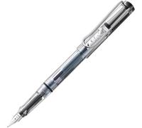 Lamy Stylo plume Safari Vista – grip ergonomique, plume acier M, ASA, cartouche bleue T 10 – droitier