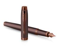 Parker Stylo plume IM Monochrome | encre bleue | finition et garnitures bordeaux | plume fine | coffret cadeau, 1 unité (Lot de 1)