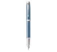 Stylo plume - PARKER - IM PREMIUM - Bleu clair - Plume fine - Attributs chromés