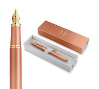 Parker Stylo plume IM Writing Rituals | Orange exaltant avec dégradé | Finitions or | Plume moyenne | Encre bleue | Coffret cadeau
