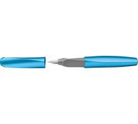 Stylo Plume Pelikan Twist Frosted Blue bleu métallique