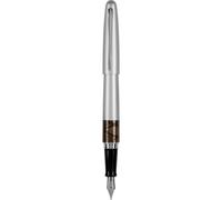 Stylo plume PILOT MR Animal Collection dans un coffret cadeau Corps argent mat avec accent python Pointe moyenne Plume en acier inoxydable Encre